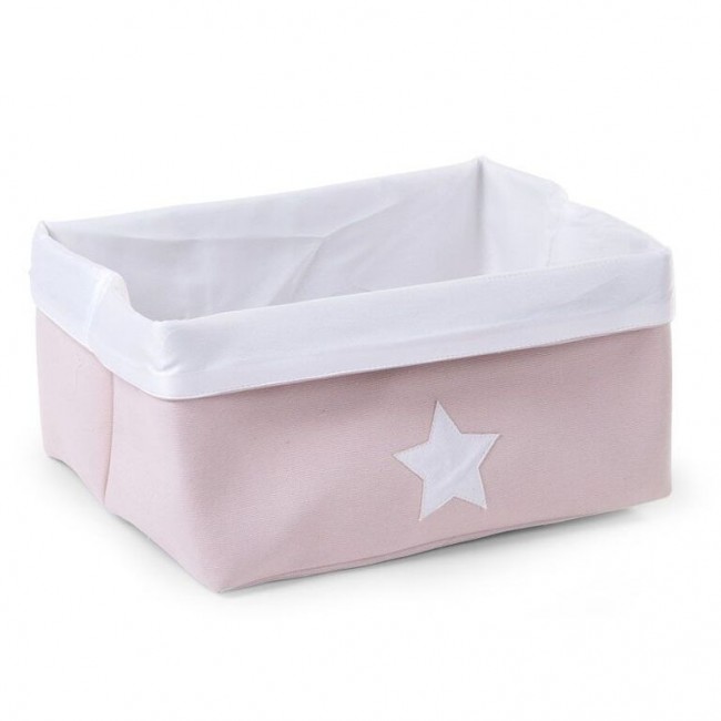 Childhome Kουτί αποθήκευσης καμβάς 32*32*29 Pink White
