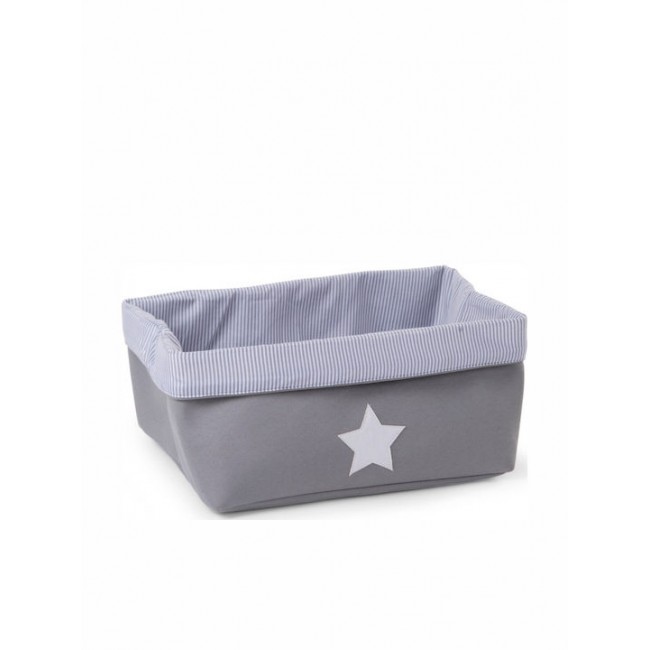 Childhome Κουτί Αποθήκευσης Καμβάς 20*40*30 Grey Stripes