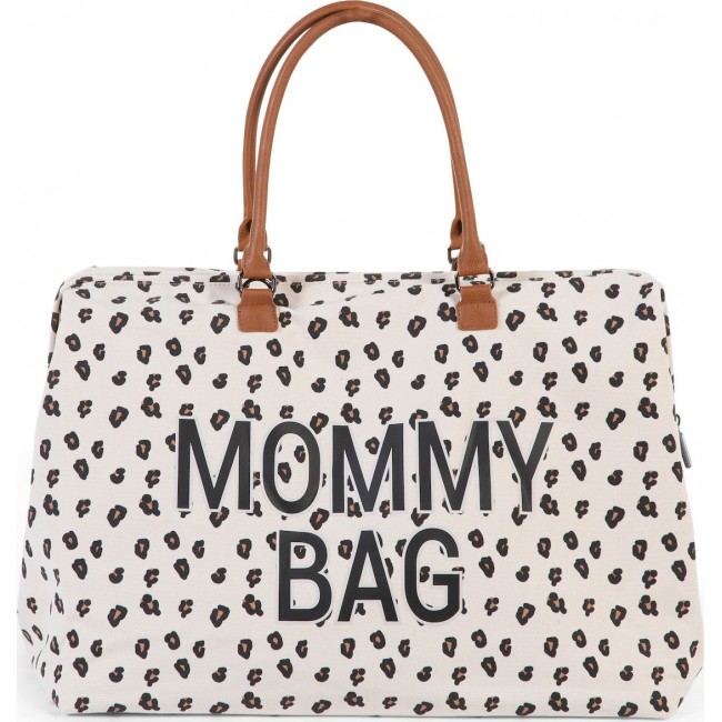 Childhome Τσάντα αλλαγής Mommy Bag Big Canvas Leopard