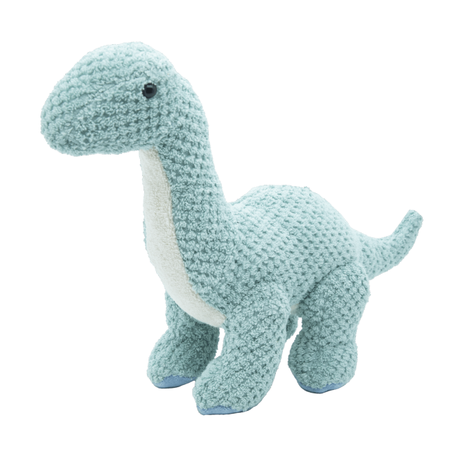 Cute Λούτρινος Δεινόσαυρος 36cm Organic Cotton Blend Σιελ