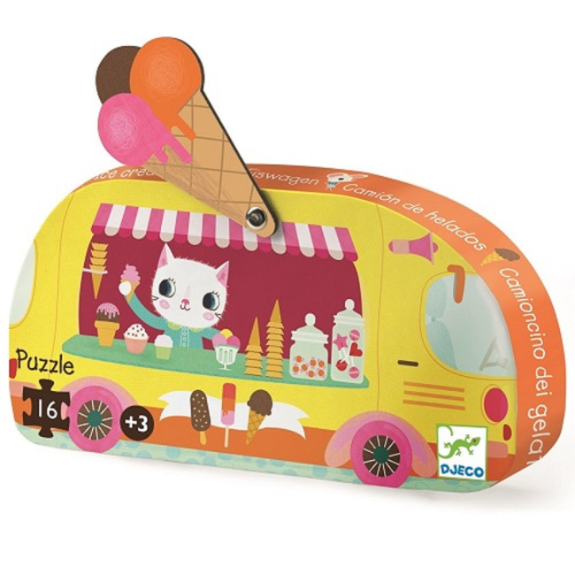 Djeco Παιδικό Παζλ Σε Σχηματικό Κουτί 16 τμχ. 