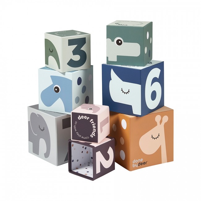 Done By Deer Παιδικό Παιχνίδι Stacking Cubes Deer Friends