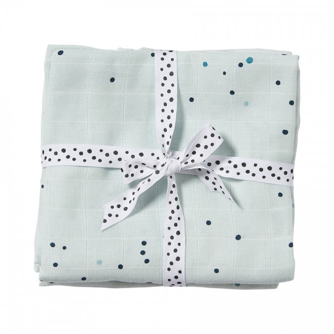 Done By Deer Βρεφική Πάνα Αγκαλιάς Σετ 2 τμχ. Dreamy Dots Blue