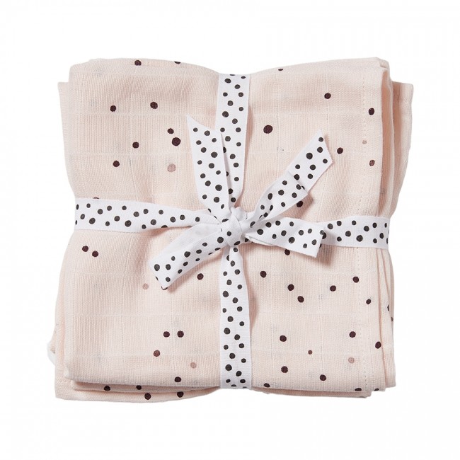 Done By Deer Βρεφική Πάνα Αγκαλιάς Σετ 2 τμχ. Dreamy Dots Powder