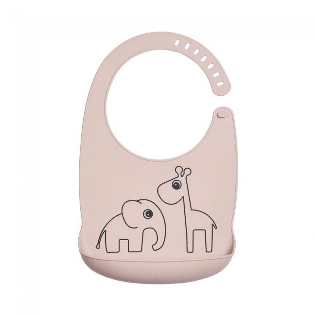 Done By Deer Παιδική Σαλιάρα Silicone Bib Deer Friends Powder