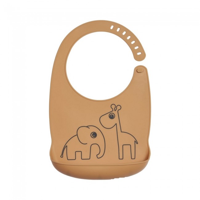Done By Deer Παιδική Σαλιάρα Silicone Bib Deer Friends Mustard