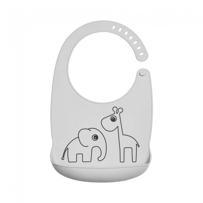 Done By Deer Παιδική Σαλιάρα Silicone Bib Deer Friends Grey