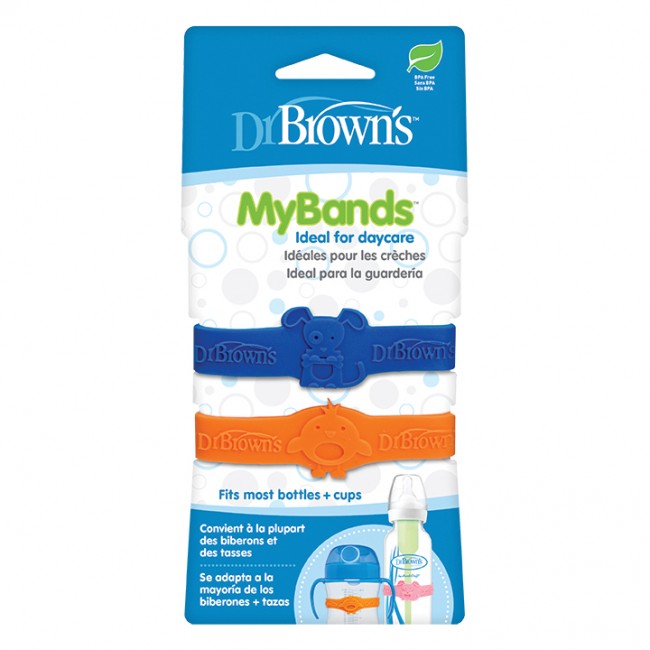 Dr. Brown's Ζώνη Για Ποτηράκι Και Μπιμπερό 2 τμχ. My bands Red-Yellow