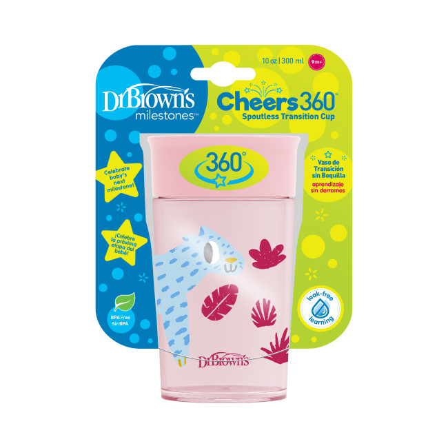 Dr. Brown's Κύπελλο 360° 300 ml Ροζ