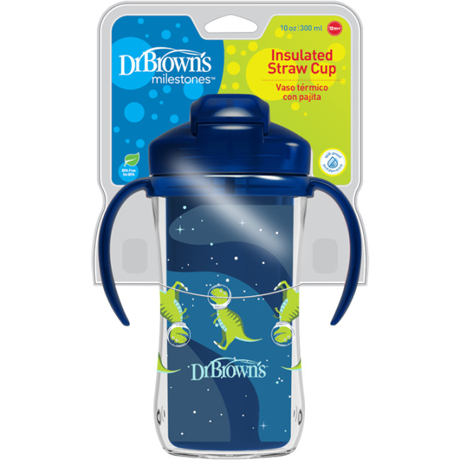 Dr. Brown's Κύπελλο Θερμός Με Καλαμάκι 300 ml Αγόρι