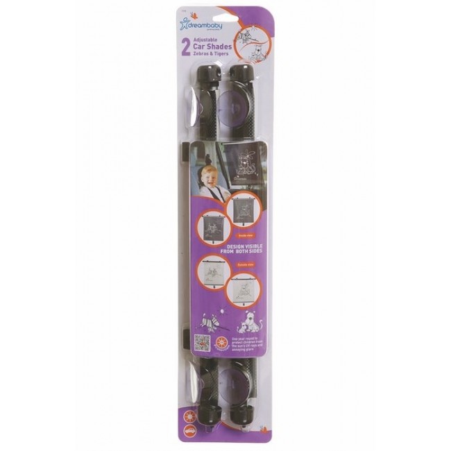 DreamBaby Σκίαστρο Αυτοκινήτου Roller Zebra & Tiger 2 τμχ.