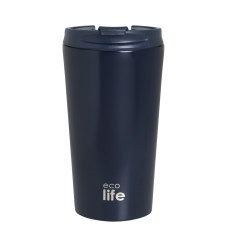 Ecolife Coffee Thermos 370ml Blue-Black