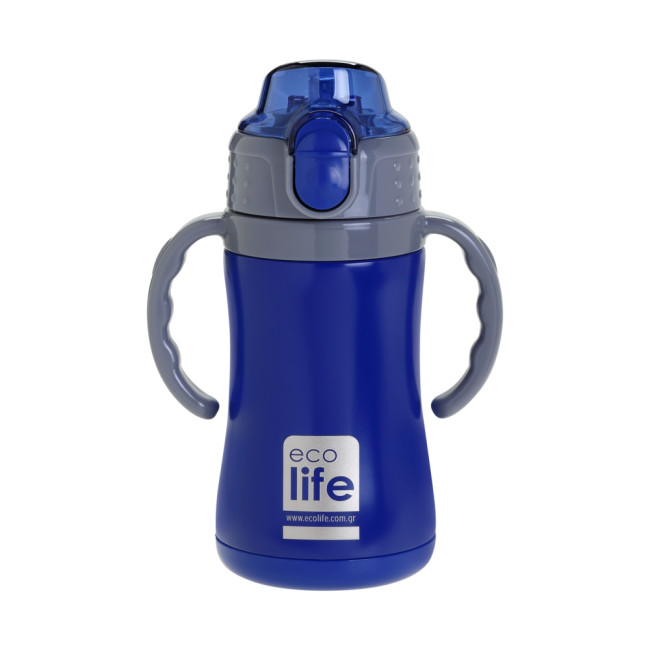 Ecolife Παιδικό Μεταλλικό Θερμός 300ml Μπλε Σκούρο