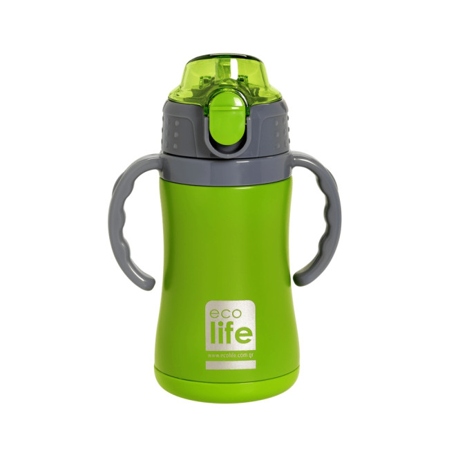 Ecolife Παιδικό Μεταλλικό Θερμός 300ml Πράσινο