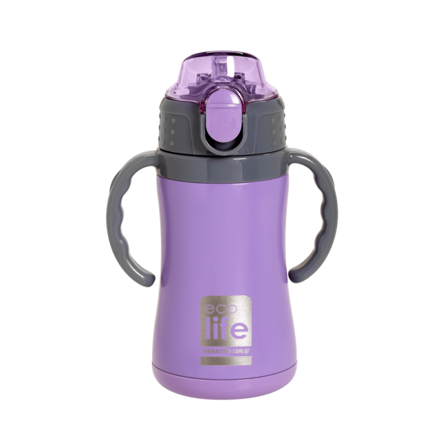 Ecolife Παιδικό Μεταλλικό Θερμός 300ml Λιλά
