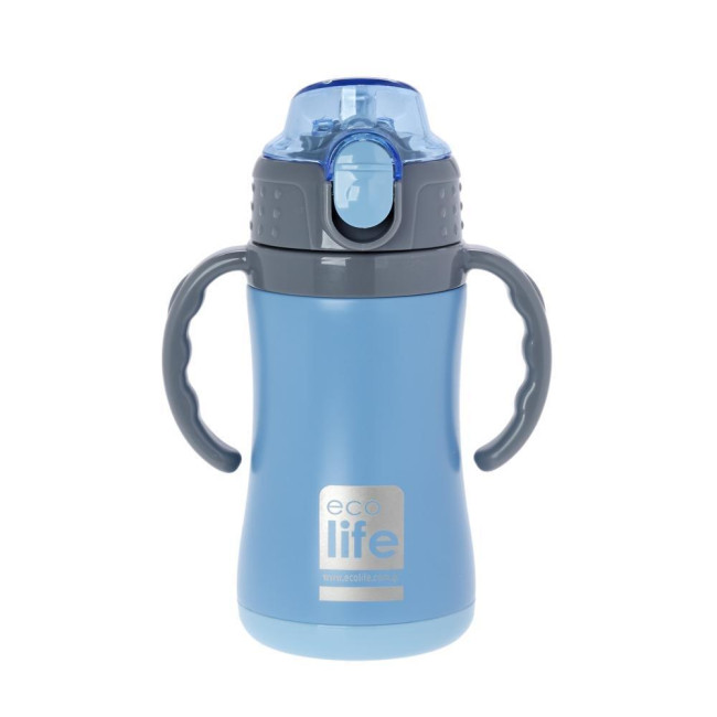 Ecolife Παιδικό Μεταλλικό Θερμός 300ml Σιέλ