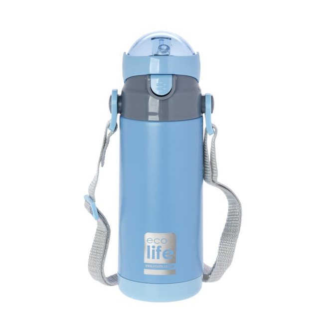 Ecolife Παιδικό Μεταλλικό Θερμός 400ml Σιέλ