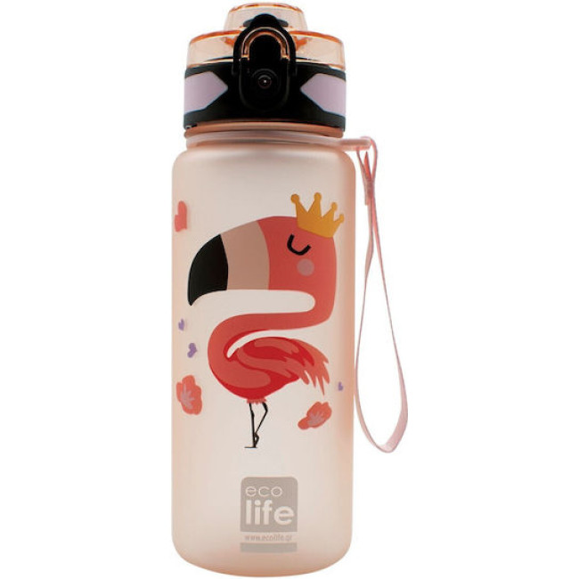 Ecolife Μπουκάλι Tritan Flamingo 500ml
