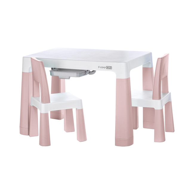 FreeOn Παιδικό Τραπεζάκι Με 2 Καρέκλες Neo White/Pink