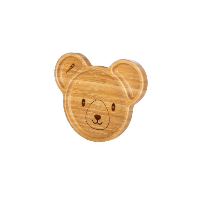 FreeOn Πιάτο Bamboo Με Χωρίσματα Και Αντιολισθητική Βεντούζα Bear