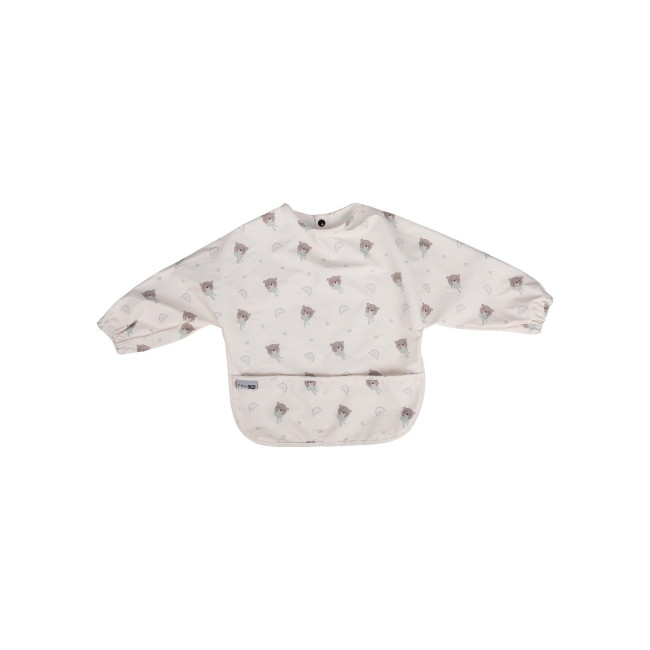 FreeOn Αδιάβροχη Ποδιά Υφασμάτινη με Μανίκια & Τσέπη Bear Beige