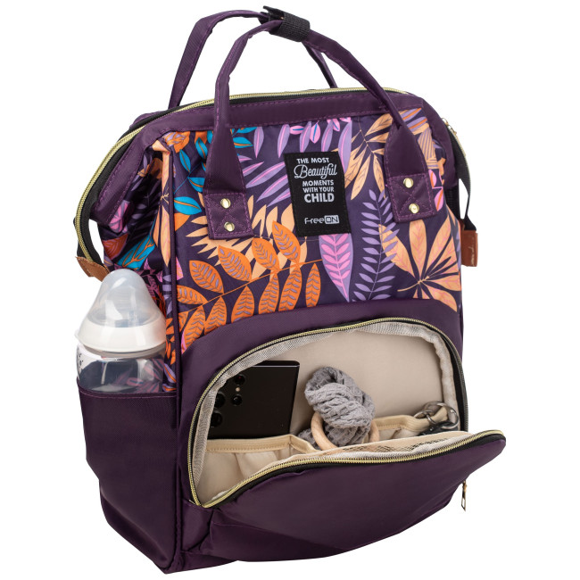 FreeOn Backpack Τσάντα-Αλλαξιέρα Simply Purple