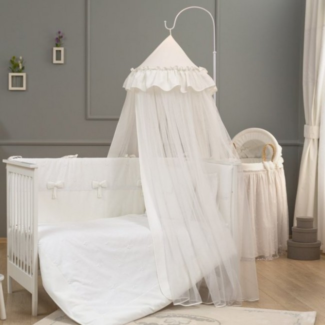 Funna Baby Κουνουπιέρα Με Θόλο Premium White