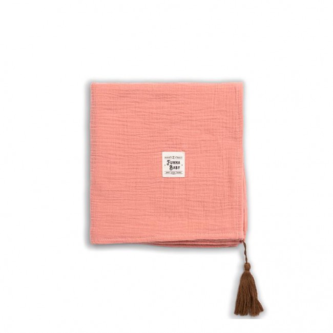 Funna Baby Πάνα Αγκαλιάς Μουσελίνα 80x80 Coral Pink