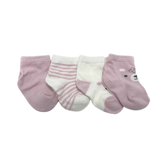 Gamberritos Καλτσάκια Newborn Ροζ Σετ 4τμχ.