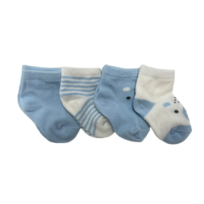 Gamberritos Καλτσάκια Newborn Σιέλ Σετ 4τμχ.