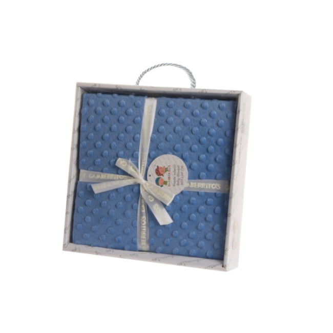 Gamberritos Κουβέρτα Microfiber Μπλε 80x110εκ.