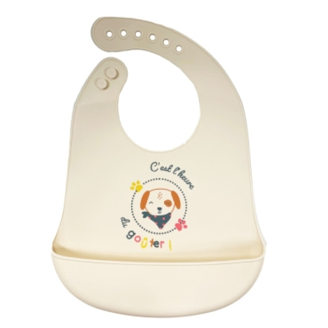 Gamberritos Σαλιάρα Σιλικόνης Puppy Beige