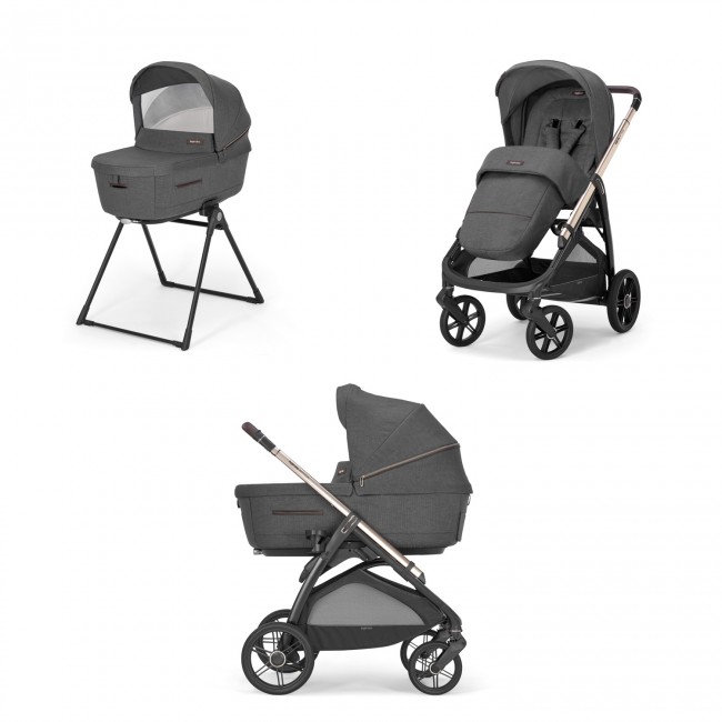 Inglesina Πολυκαρότσι Aptica Duo Velvet Grey + Litio Black Σκελετός