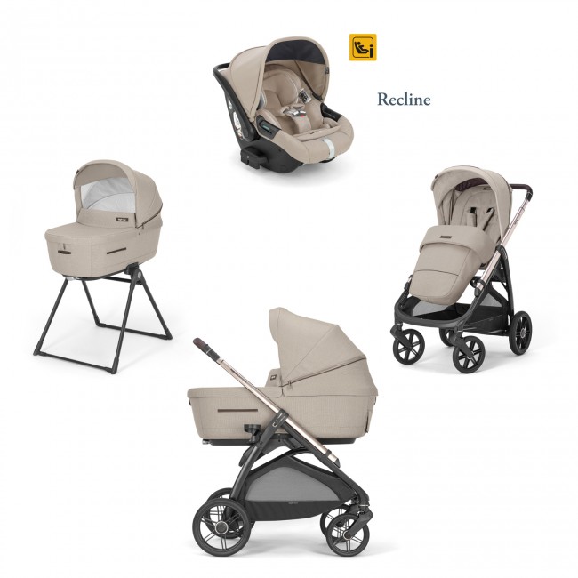 Inglesina Πολυκαρότσι Aptica Quattro Darwin Recline Pashmina Beige + Paladio Black Σκελετός