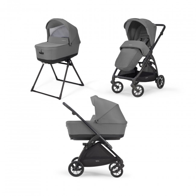 Inglesina Πολυκαρότσι Electa Duo Chelsea Grey + Μαύρος Σκελετός