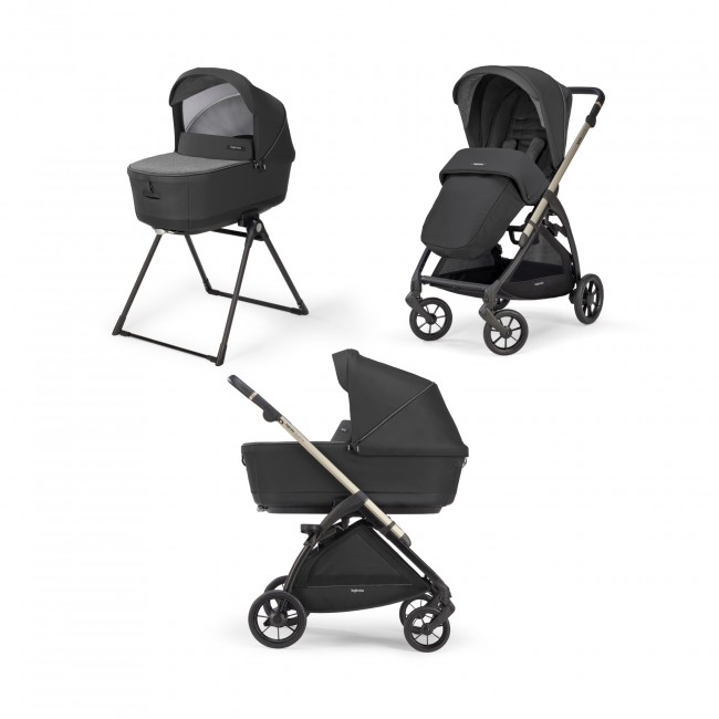Inglesina Πολυκαρότσι Electa Duo Upper Black + Ιρίδιο-Μαύρος Σκελετός