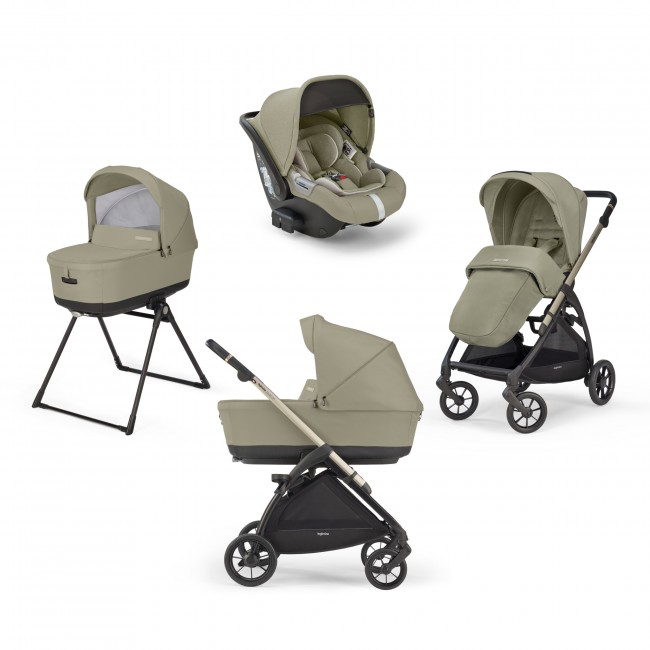 Inglesina Πολυκαρότσι Electa Quattro Cab Nolita Beige + Ιρίδιο-Μαύρος Σκελετός