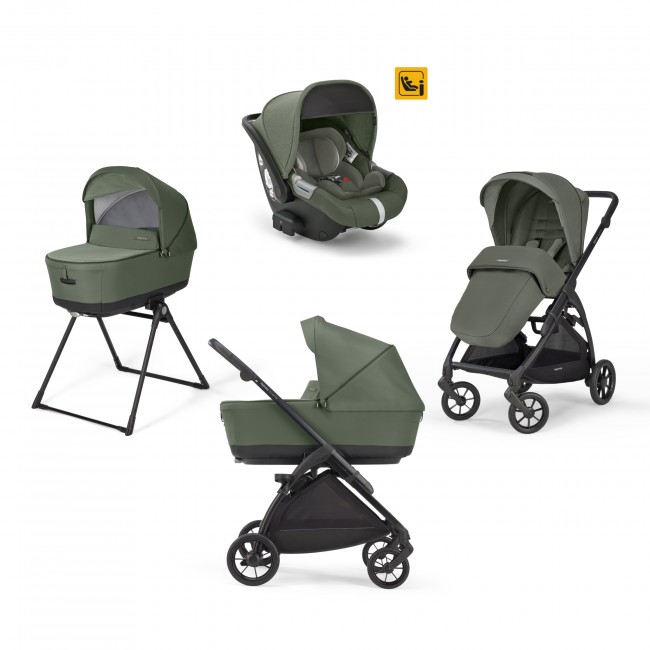 Inglesina Πολυκαρότσι Electa Quattro Darwin Tribeca Green + Μαύρος Σκελετός