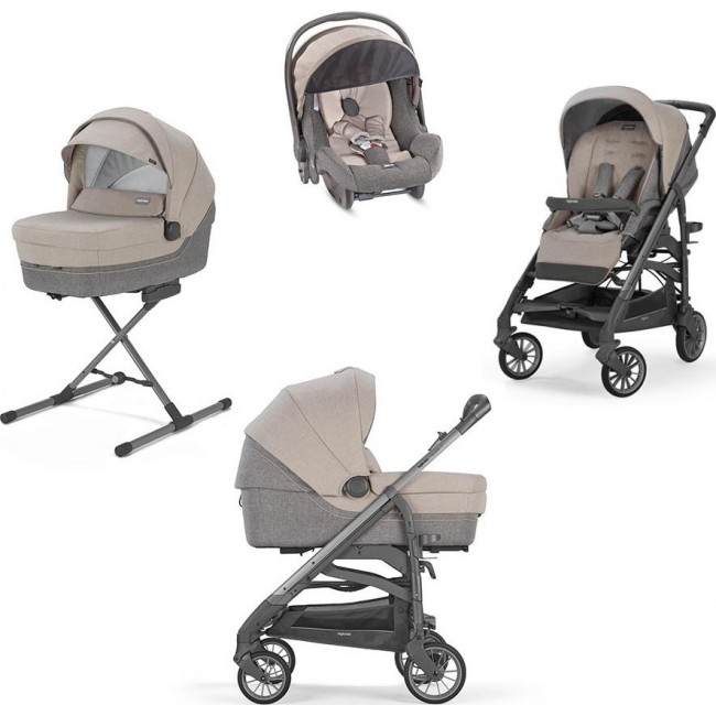Inglesina Πολυκαρότσι Trilogy Bermuda Beige + City Titanium Σκελετός