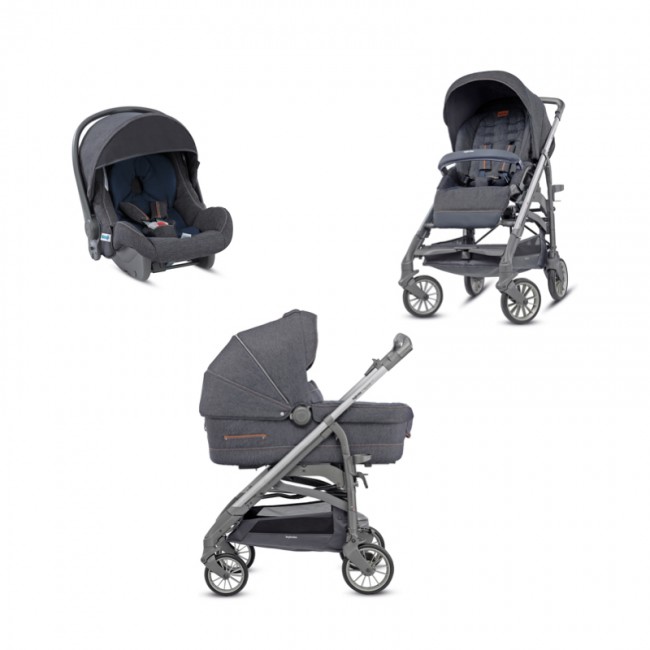 Inglesina Πολυκαρότσι Trilogy Village Denim + City Titanium Σκελετός