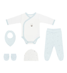 KikkaBoo Βρεφικό Σετ 5τμχ 0-3m Stripy Friends