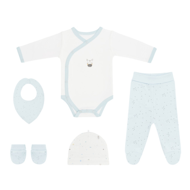 KikkaBoo Βρεφικό Σετ 5τμχ 0-3m Stripy Friends