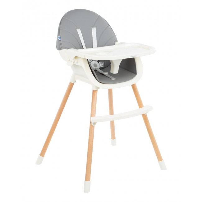 Kikka Boo Καρέκλα Φαγητού 2 σε 1 Nutri Wood Grey