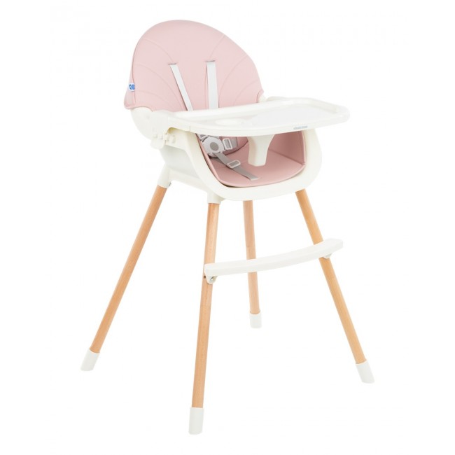 Kikka Boo Καρέκλα Φαγητού 2 σε 1 Nutri Wood Pink