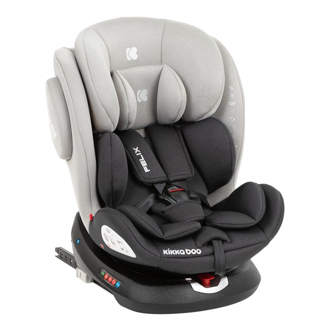 Kikka Boo Κάθισμα Αυτοκινήτου 0-1-2-3 (0-36 kg) Felix ISOFIX Light Grey
