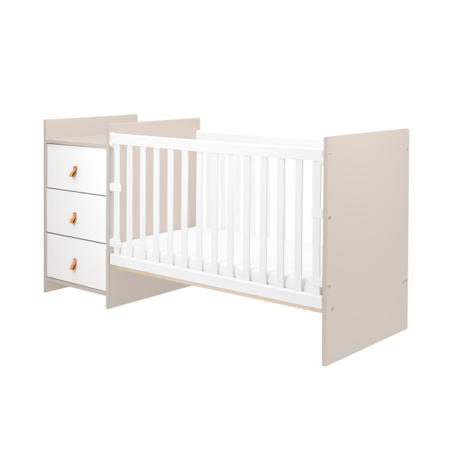 Kikka Boo Βρεφική Κούνια Με Συρταριέρα Ilana Beige