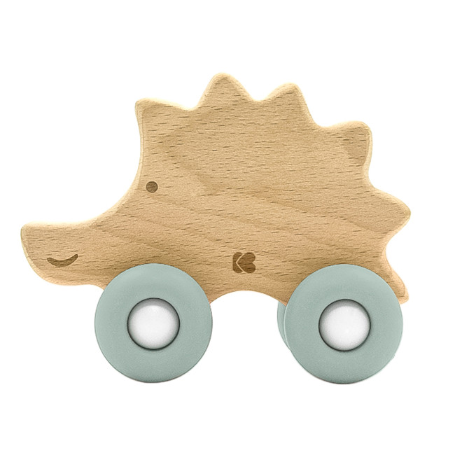 Kikka Boo Μασητικό Από Σιλικόνη Και Ξύλο Hedgehog Mint