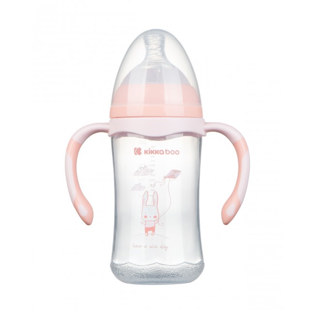 Kikka Boo Μπιμπερό PP 260ml Peach Rabbit