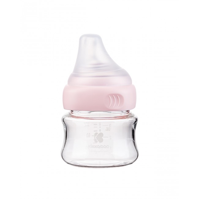 Kikka Boo Γυάλινο Μπιμπερό 100ml Pink