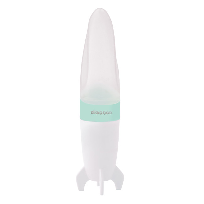 Kikka Boo Squeeze Μπιμπερό Σιλικόνης Με Κουτάλι 90ml Rocket Mint